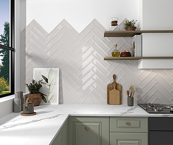 Background tile, Effect unicolor, Color grey, Ceramics, 7.5x30 cm, Finish glossy