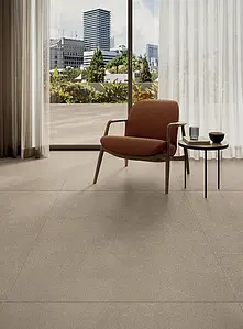 Bakgrundskakel, Textur betong, Färg brun, Oglaserad granitkeramik, 120x120 cm, Yta halksäker