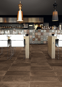 Memory Mood Porcelain Tiles produced by Panaria Ceramica, Style patchwork, Concrete effect