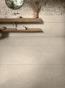 Carrelage, Effet calcaire,autres types de pierre, Teinte beige, Grès cérame non-émaillé, 60x120 cm, Surface mate