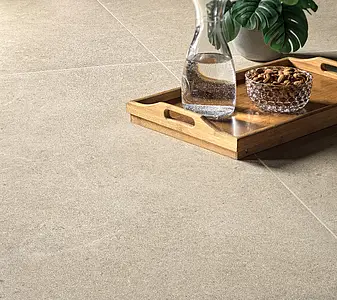 Basistegels, Effect kalksteen,andere soorten steen, Kleur beige, Ongeglazuurd porseleinen steengoed, 60x60 cm, Oppervlak antislip