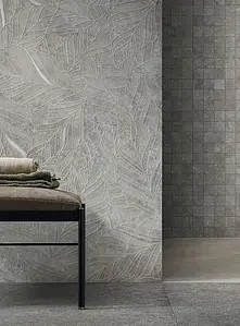 Effect stone, Color grey, Mosaic tile, Unglazed porcelain stoneware, 30x30 cm, Finish antislip