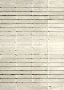 Background tile, Effect unicolor, Color white, Ceramics, 6x30 cm, Finish glossy