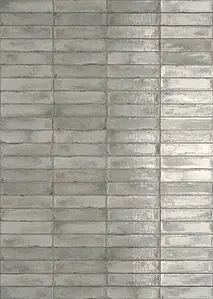 Background tile, Effect unicolor, Color grey, Ceramics, 6x30 cm, Finish glossy