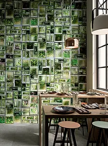 Hintergrundfliesen, Farbe grüne, Unglasiertes Feinsteinzeug, 50x100 cm, Oberfläche matte