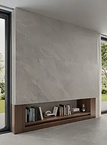 Background tile, Effect stone,slate, Color grey, Unglazed porcelain stoneware, 120x278 cm, Finish antislip