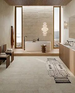 Background tile, Effect other stones, Color beige, Glazed porcelain stoneware, 60x120 cm, Finish antislip