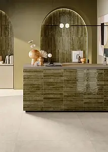 Background tile, Effect brick, Color brown, Glazed porcelain stoneware, 4.8x45 cm, Finish glossy