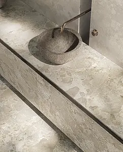 Background tile, Effect other stones, Color grey, Glazed porcelain stoneware, 120x260 cm, Finish antislip