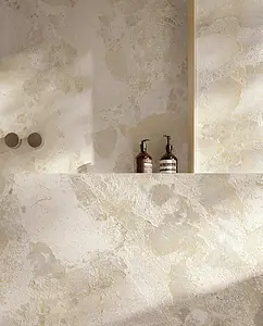 Background tile, Effect other stones, Color beige, Glazed porcelain stoneware, 120x260 cm, Finish antislip