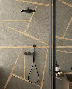 Background tile, Effect wood,other stones, Color brown, Glazed porcelain stoneware, 120x120 cm, Finish antislip