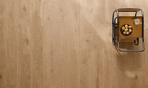 Background tile, Effect wood, Color beige, Glazed porcelain stoneware, 26.5x180 cm, Finish Textured