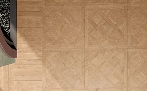 Background tile, Effect wood, Color beige, Glazed porcelain stoneware, 60x60 cm, Finish Textured