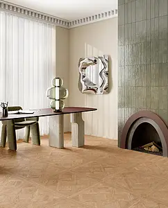 Background tile, Effect wood, Color beige, Glazed porcelain stoneware, 60x60 cm, Finish Textured