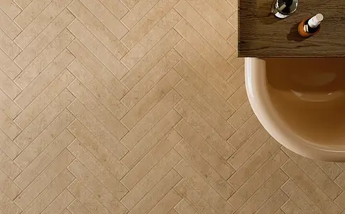 Background tile, Effect wood, Color brown, Glazed porcelain stoneware, 7.5x40 cm, Finish Textured