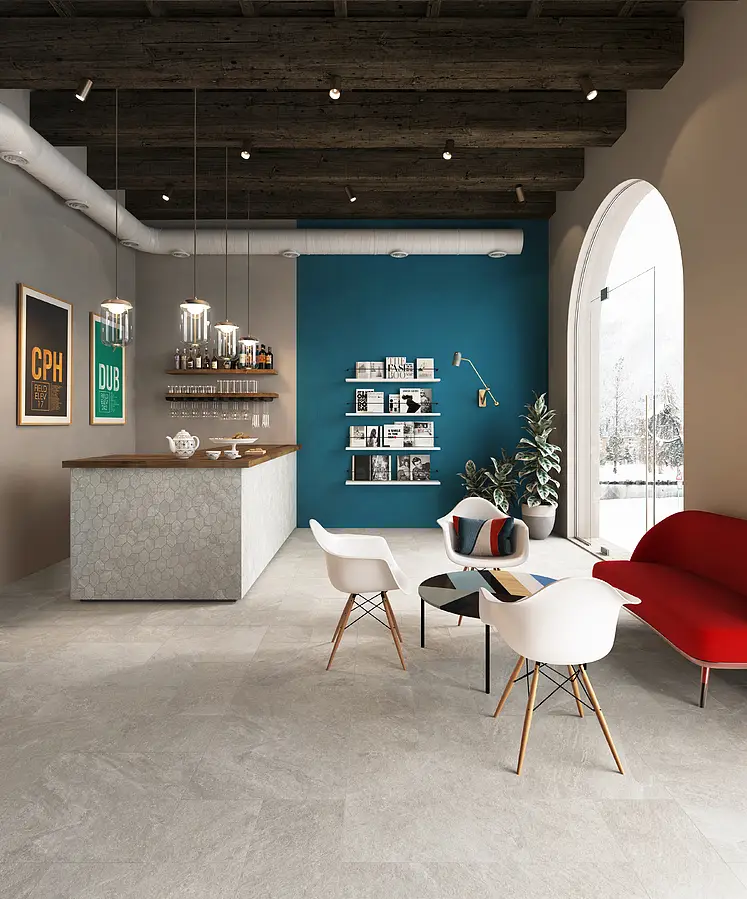 Mosaic tile, Effect other stones,quartzite, Color beige, Glazed porcelain stoneware, 30x32 cm, Finish antislip