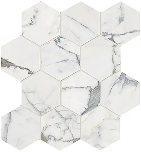 Pastorelli Ceramiche, Sunshine, P010784_SuCalacattaWhiteEsagona