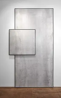Hintergrundfliesen, Optik metall,beton, Farbe graue, Glasiertes Feinsteinzeug, 120x260 cm, Oberfläche matte