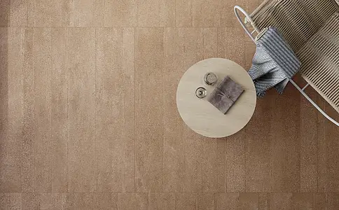Background tile, Effect concrete, Color brown, Glazed porcelain stoneware, 60x120 cm, Finish antislip