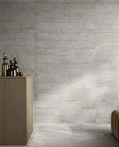 Background tile, Effect concrete, Color grey, Glazed porcelain stoneware, 60x120 cm, Finish antislip