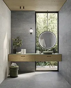 Background tile, Effect concrete, Color grey, Glazed porcelain stoneware, 60x120 cm, Finish antislip
