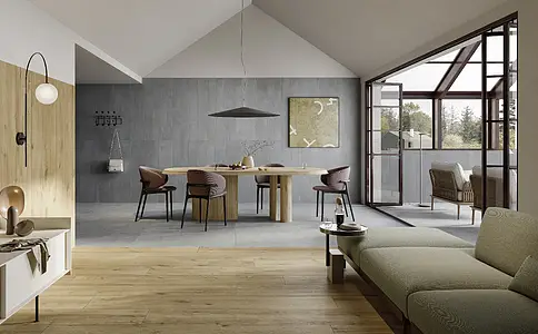 Background tile, Effect concrete, Color grey, Glazed porcelain stoneware, 60x120 cm, Finish antislip