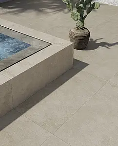 Background tile, Effect concrete, Color beige, Glazed porcelain stoneware, 60x120 cm, Finish antislip