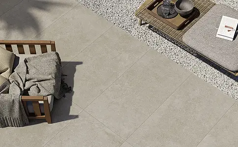 Background tile, Effect concrete, Color beige, Glazed porcelain stoneware, 60x120 cm, Finish antislip