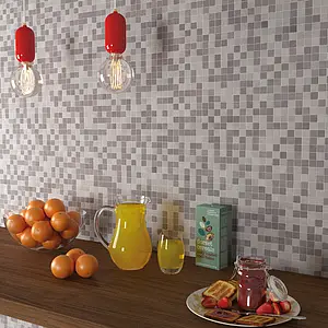 Mosaic tile, Effect concrete, Color grey, Unglazed porcelain stoneware, 30x30 cm, Finish matte
