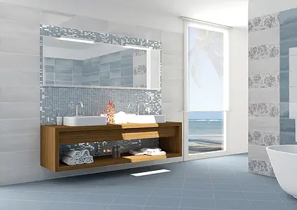 Background tile, Color white, Ceramics, 20x50 cm, Finish glossy