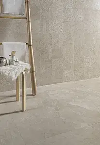 Background tile, Effect stone,slate, Color beige,grey, Style patchwork, Glazed porcelain stoneware, 60x120 cm, Finish matte