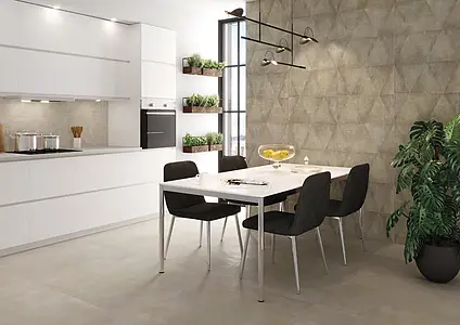 Background tile, Effect concrete, Color beige, Glazed porcelain stoneware, 90x90 cm, Finish matte