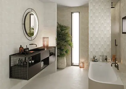 Background tile, Effect concrete, Color beige, Ceramics, 25x75 cm, Finish matte