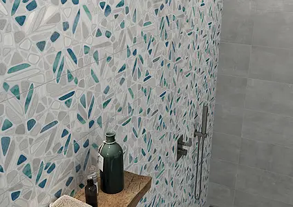 Background tile, Effect concrete, Color multicolor, Ceramics, 25x75 cm, Finish matte
