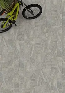 Background tile, Effect other stones, Color grey, Glazed porcelain stoneware, 21.6x43.5 cm, Finish antislip