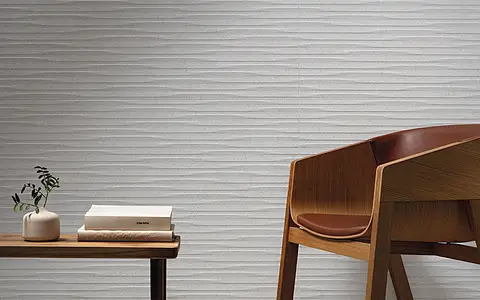 Background tile, Effect other stones, Color white, Ceramics, 33.3x100 cm, Finish matte