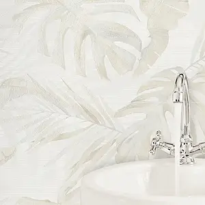 Dekory, Kolor biały, Ceramika, 33.3x100 cm, Powierzchnia matowa