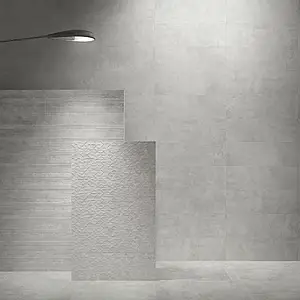 Grundflise, Effekt beton, Farve grå, Keramik, 33.3x100 cm, Overflade mat