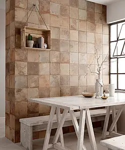 Background tile, Effect terracotta, Color beige,brown, Style designer, Glazed porcelain stoneware, 45x45 cm, Finish aged