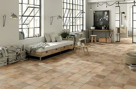 Background tile, Effect terracotta, Color beige,brown, Style designer, Glazed porcelain stoneware, 45x45 cm, Finish aged