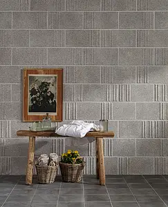 Background tile, Color grey, Style designer, Glazed porcelain stoneware, 45x45 cm, Finish aged