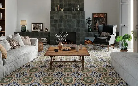 Background tile, Color grey, Style designer, Glazed porcelain stoneware, 45x45 cm, Finish aged