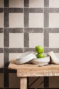 Background tile, Color grey,black, Style designer, Glazed porcelain stoneware, 22.3x22.3 cm, Finish antislip