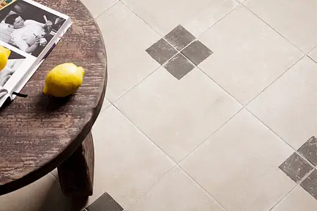 Background tile, Color grey,black, Style designer, Glazed porcelain stoneware, 22.3x22.3 cm, Finish antislip