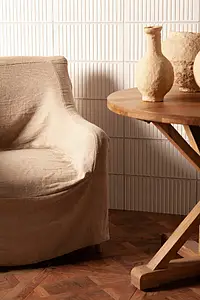 Carrelage, Effet unicolore, Teinte blanche, Style designer, Grès cérame émaillé, 20x40 cm, Surface mate