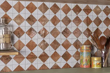 Color white,brown, Style designer, Background tile, Ceramics, 33x33 cm, Finish matte