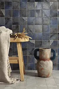 Grundflise, Farve marineblå, Stil designer, Keramik, 33x33 cm, Overflade mat