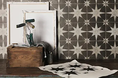 Background tile, Color grey,brown, Style designer, Ceramics, 45x45 cm, Finish matte