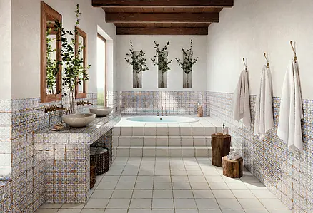 Background tile, Color beige,grey, Glazed porcelain stoneware, 45.2x45.2 cm, Finish antislip