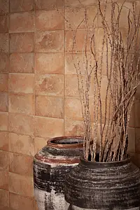 Background tile, Effect terracotta, Color beige,brown, Style designer, Glazed porcelain stoneware, 22.3x22.3 cm, Finish antislip